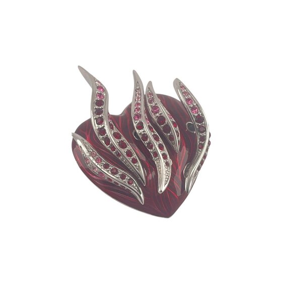 Simon Harrison Rare Trembler Fluttering Heart 1 1/4'' Brooch Designer Collectibl - Picture 10 of 10